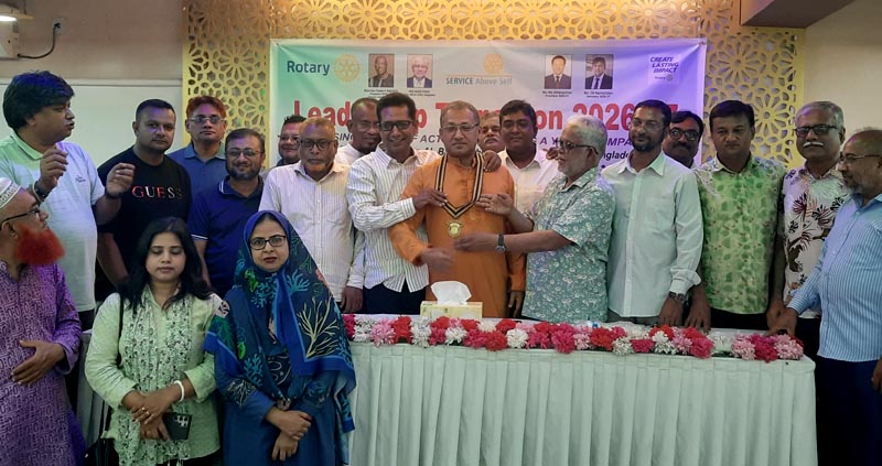 রোটারী ক্লাব অব সাতক্ষীরার ২০২৬-২৭ রোটা বর্ষে সভাপতি কাজল ও ক্লাব সেক্রেটারি নাজমুল ইসলাম