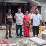 হাজরাকাটি মডেল কমিউনিটি ক্লিনিকের নতুন ভবন নির্মাণ কাজ পরিদর্শন করলেন ইউপি চেয়ারম্যান প্রণব ঘোষ